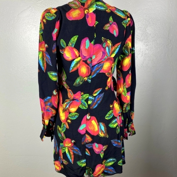 Farm Rio True Genuine Wrap Multicolor Cashew Mini Summer Vacation Dress xs - Picture 9 of 9